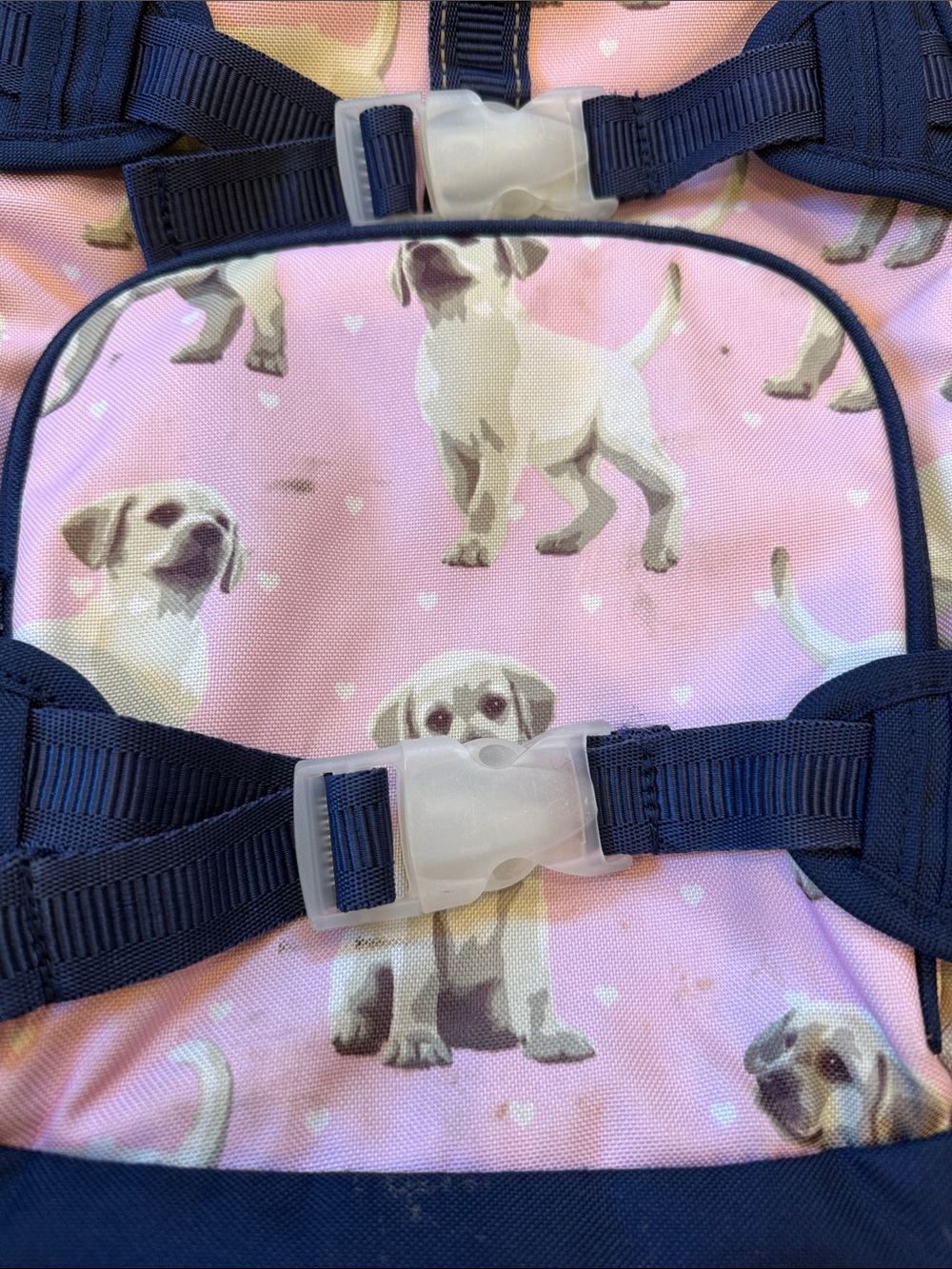 Pottery Barn Kids Pink Dog Print Backpack - Picture 3 of 12